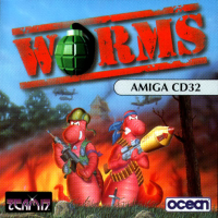 Worms PAL Amiga CD32 PAL box art